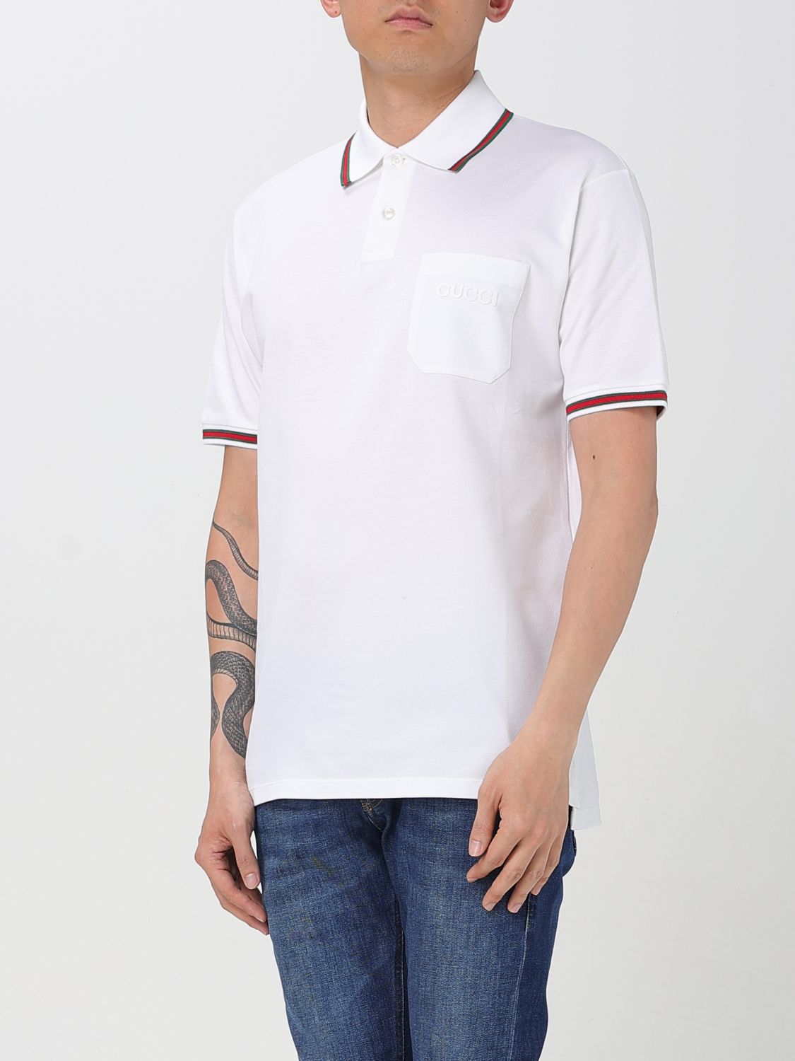 Gucci Polo Shirt Men Yellow Cream