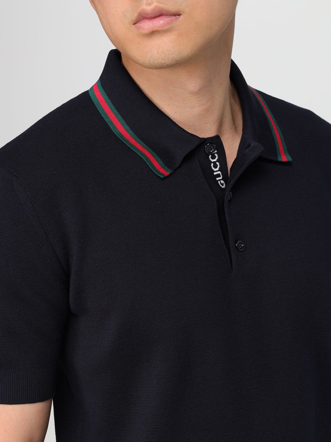 Gucci Polo Shirt Men Navy