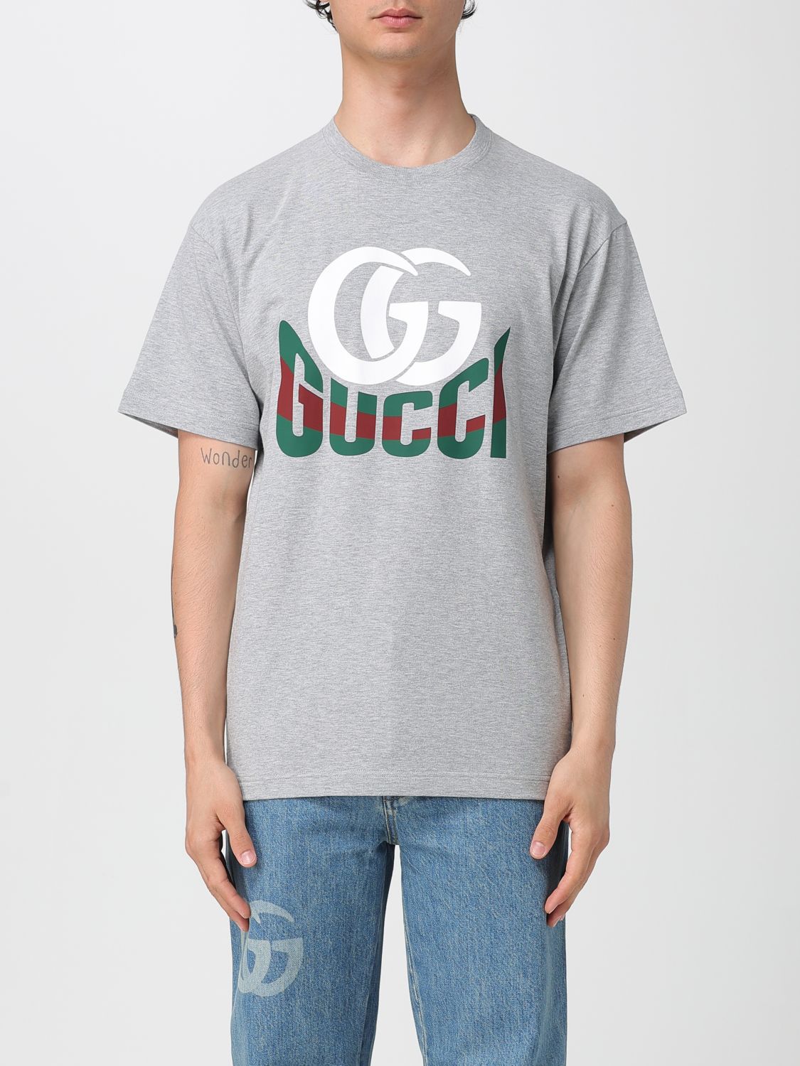 Gucci T Shirt Men Grey