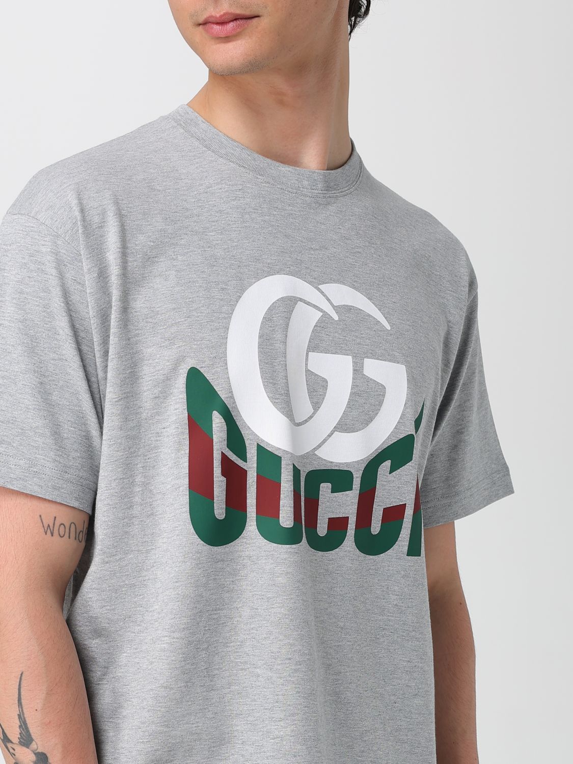 Gucci T Shirt Men Grey