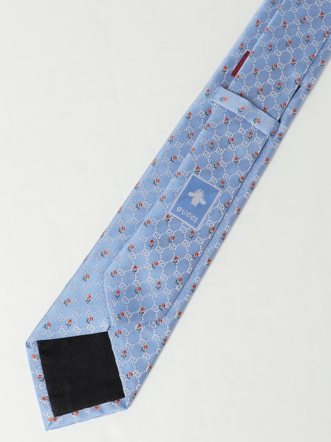Gucci Tie Men Gnawed Blue