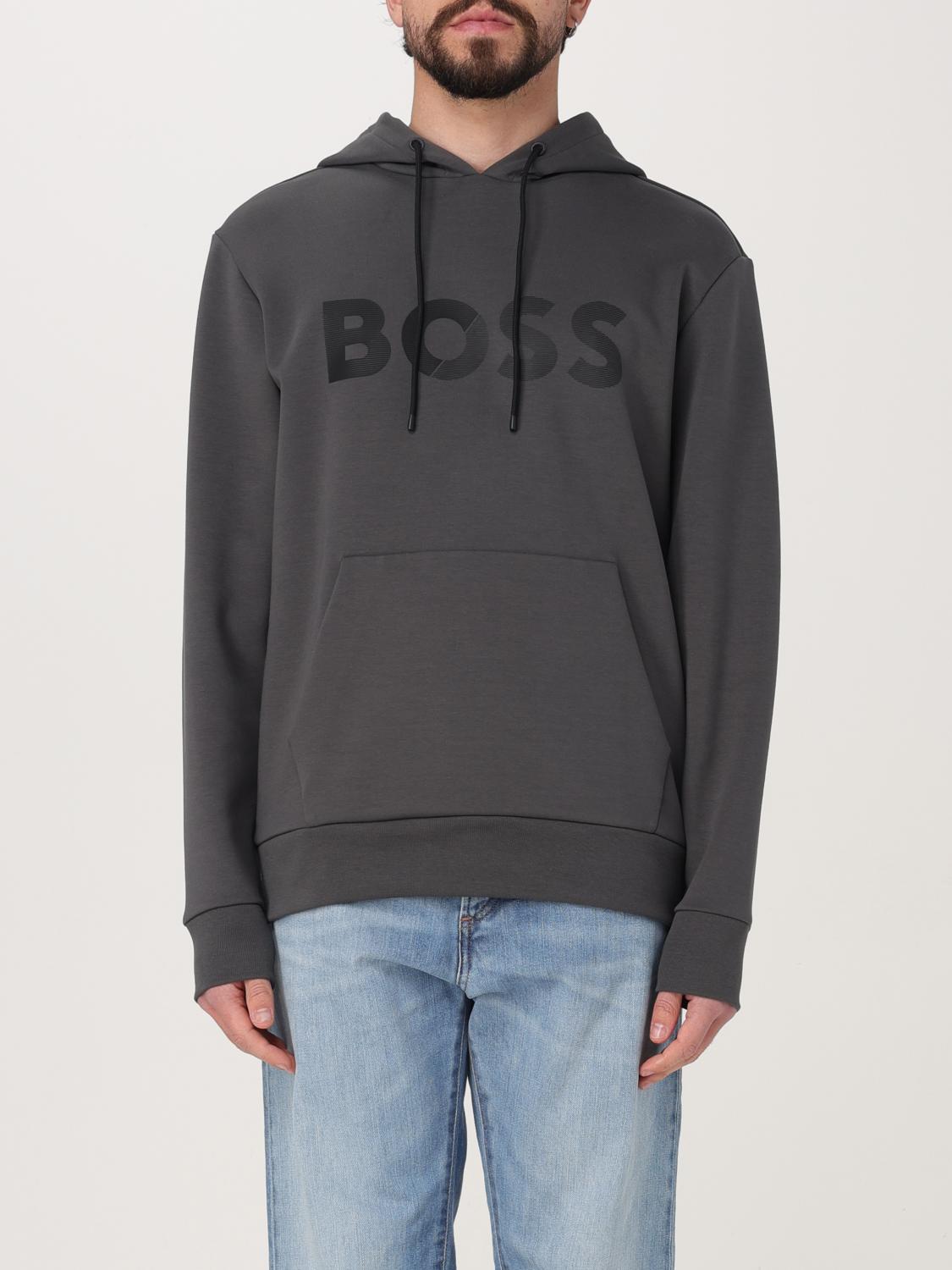 Boss Sweatshirt Men Charcoal