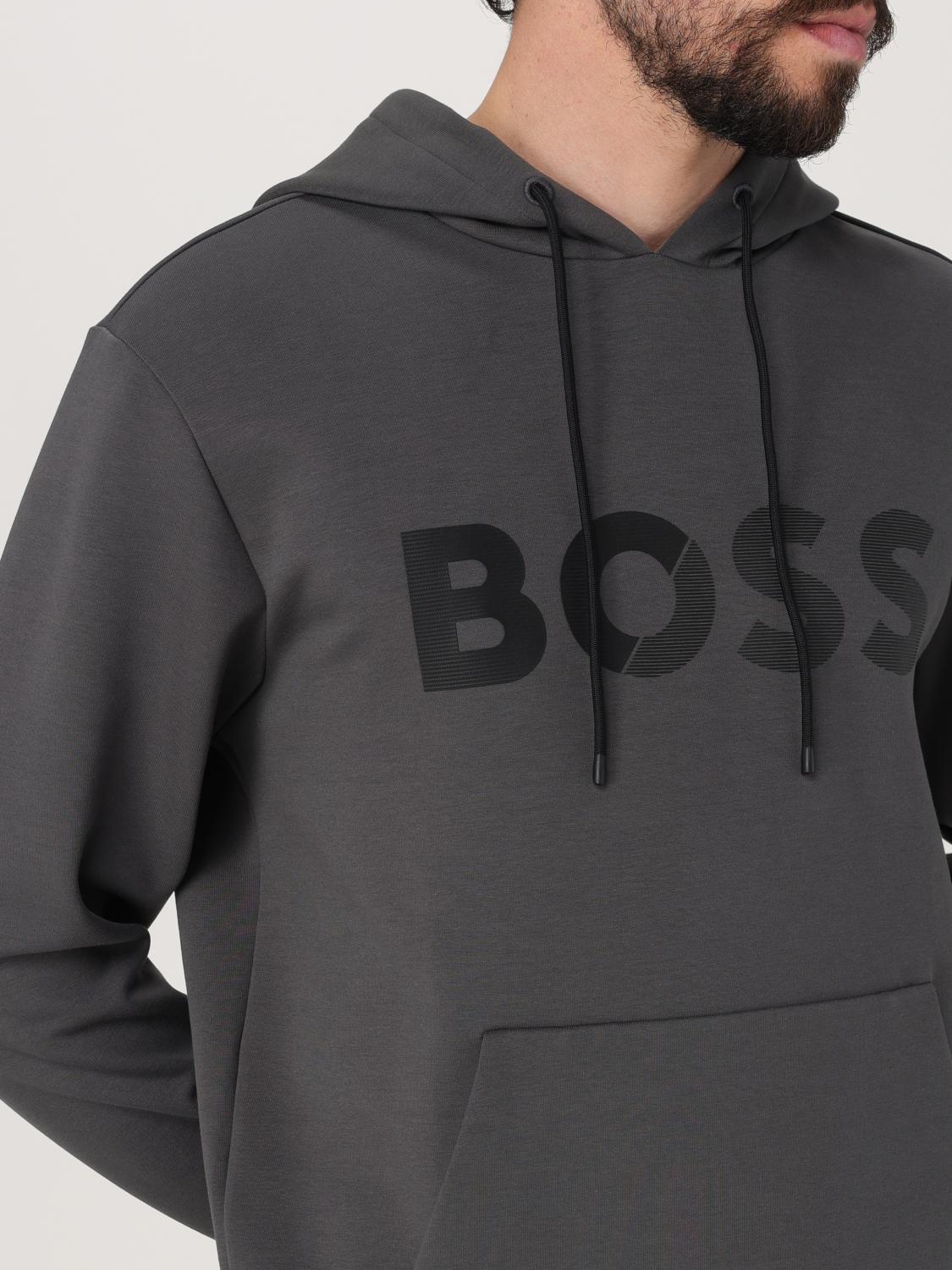 Boss Sweatshirt Men Charcoal