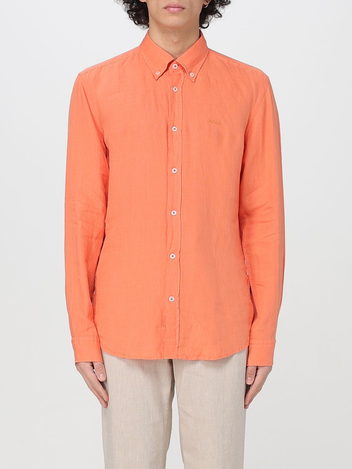 Boss Shirt Men Orange