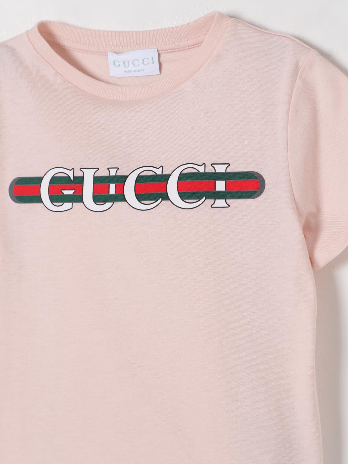 Gucci T Shirt Kids Pink