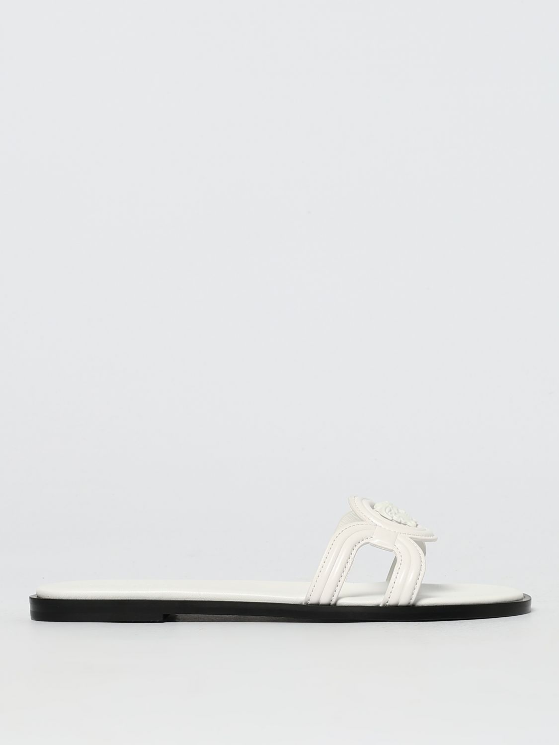 Versace Flat Sandals Woman Leather