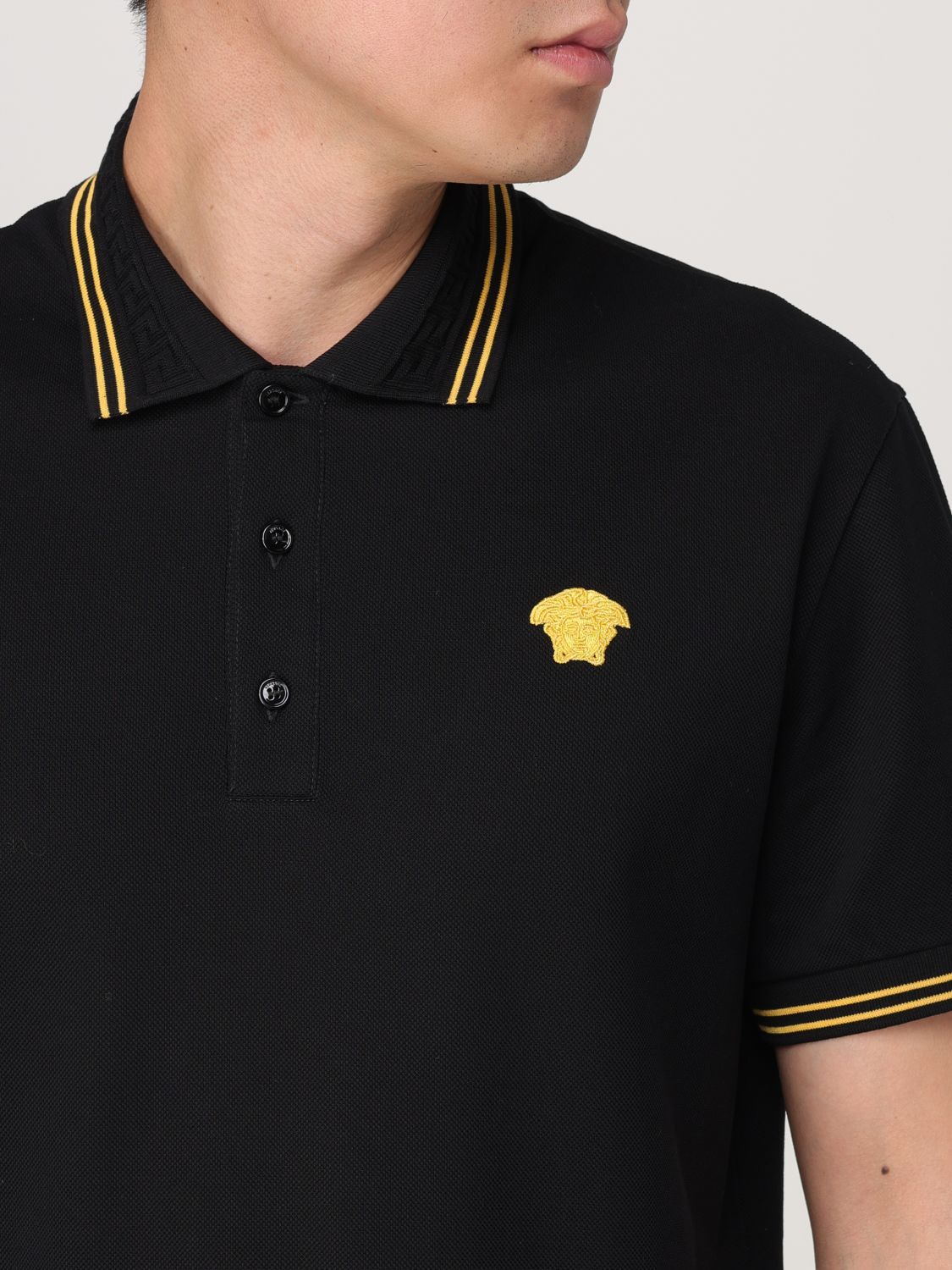 Versace Polo Shirt Men Black