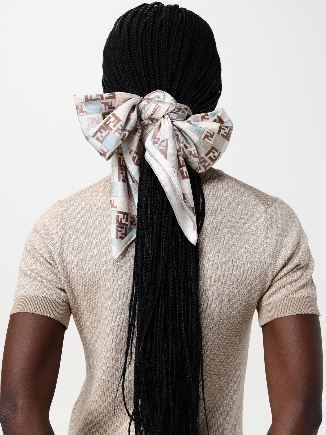 Fendi Neck Scarf Woman Beige