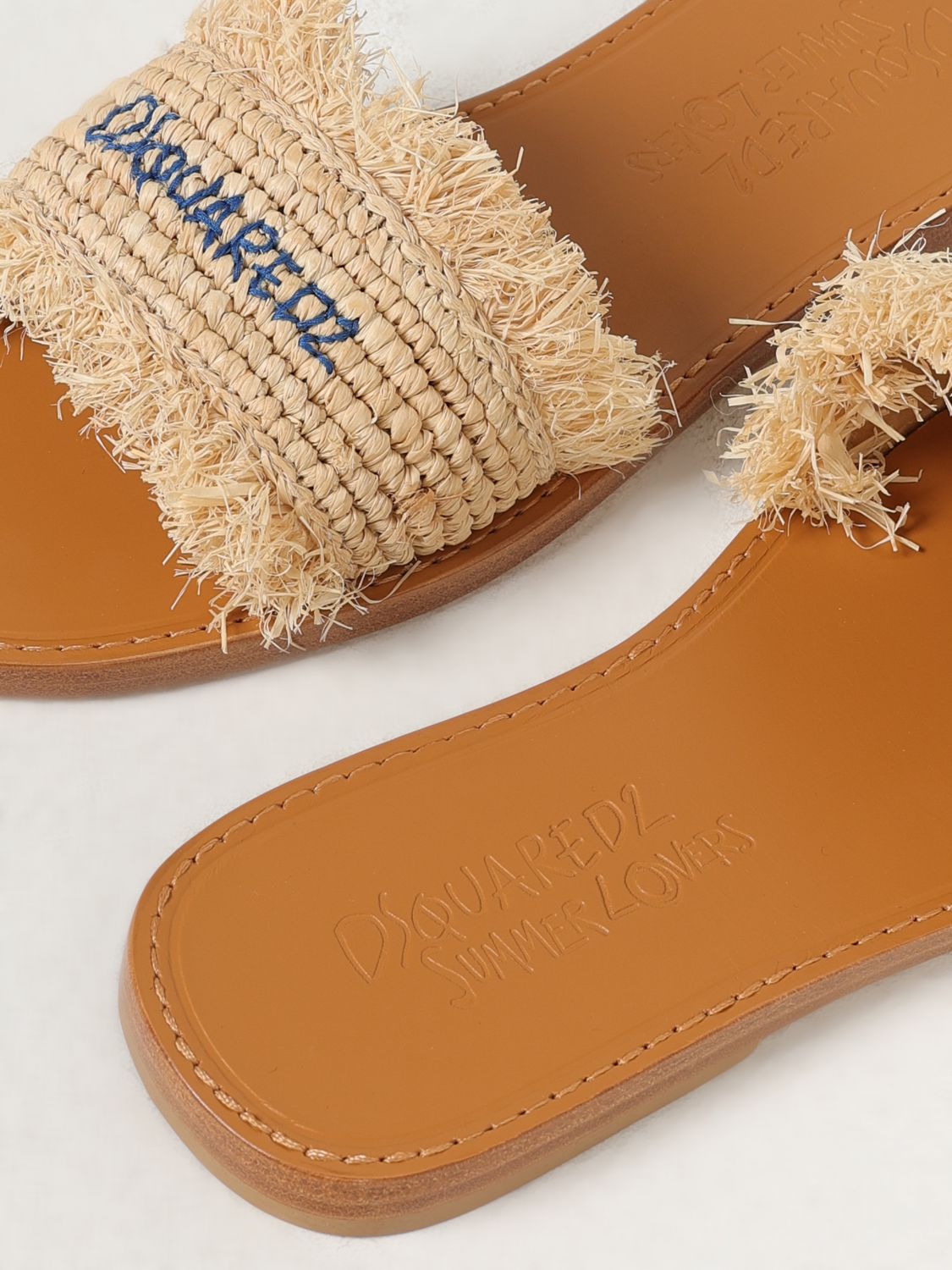 Dsquared2 Flat Sandals Woman Beige