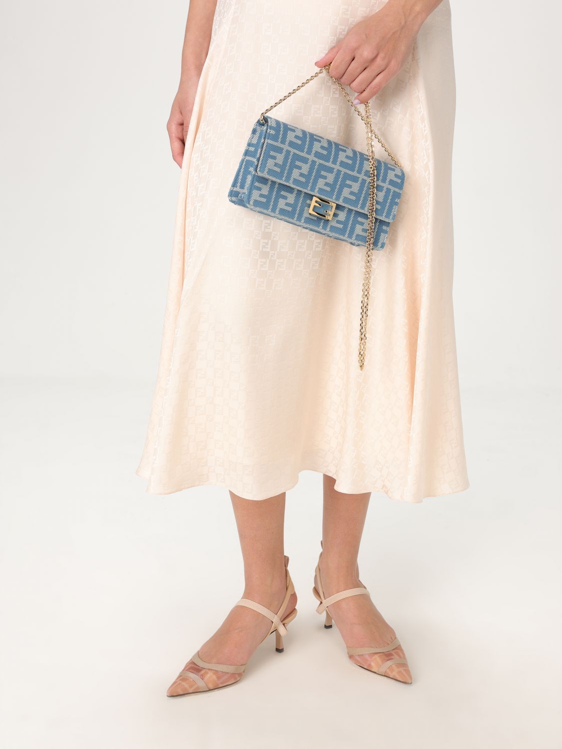 Fendi Shoulder Bag Woman Beige