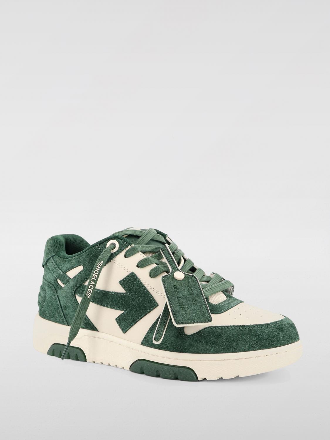 Off White Sneakers Men Green