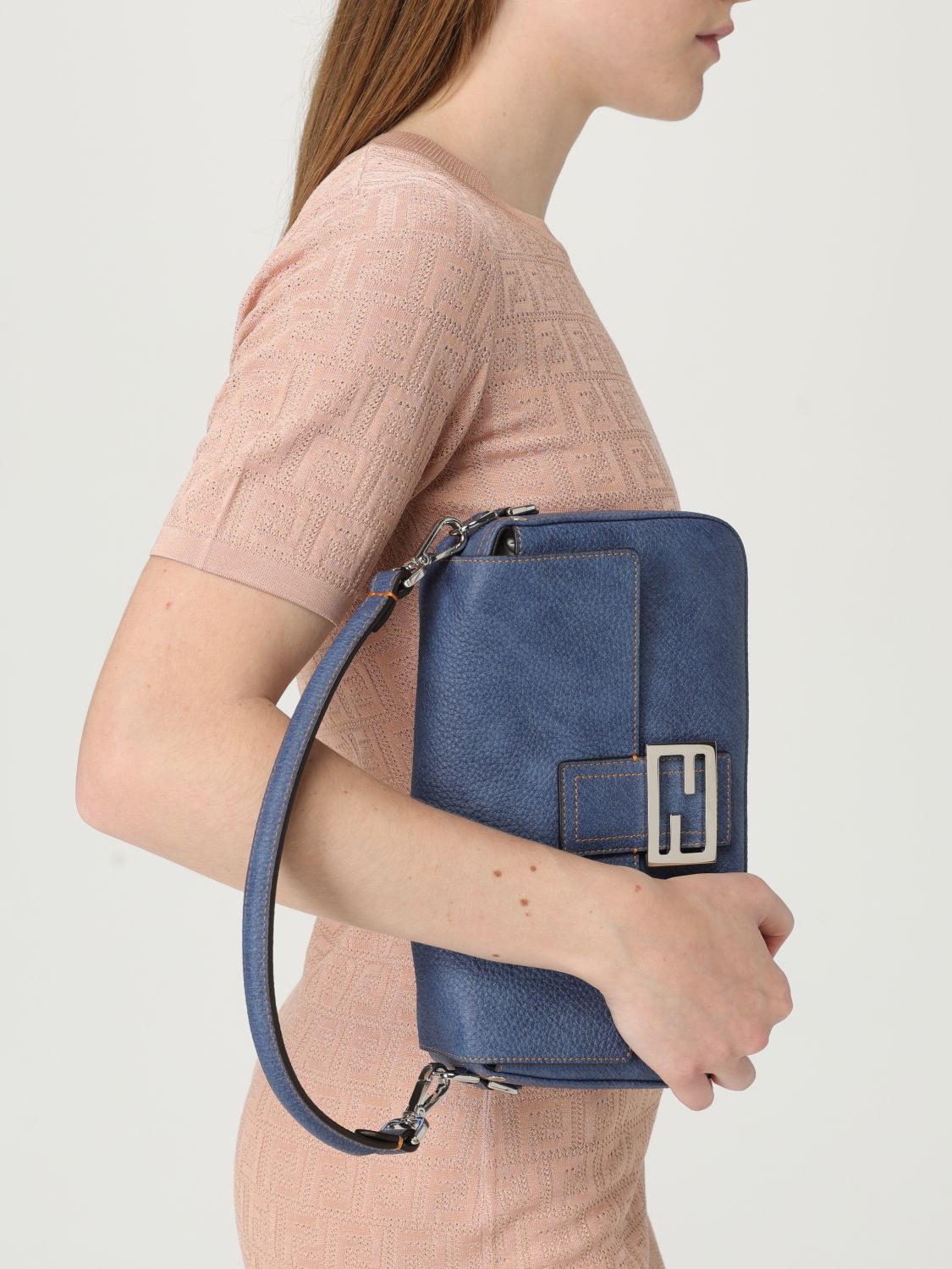 Fendi Shoulder Bag Woman Blue