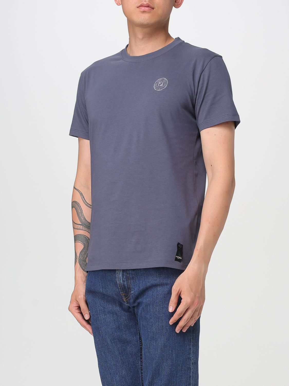 Fendi T Shirt Men Blue