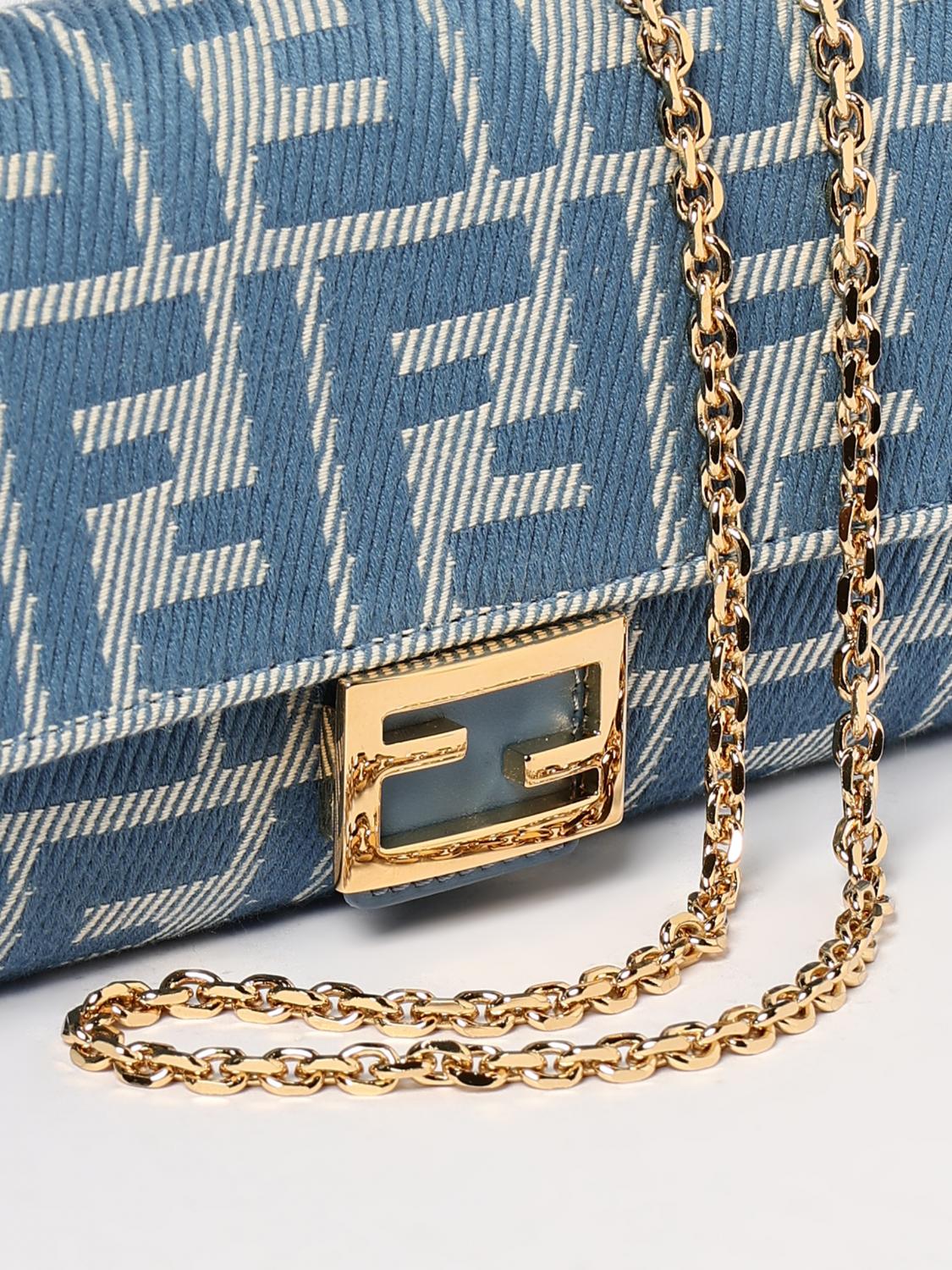 Fendi Wallet Woman Gnawed Blue