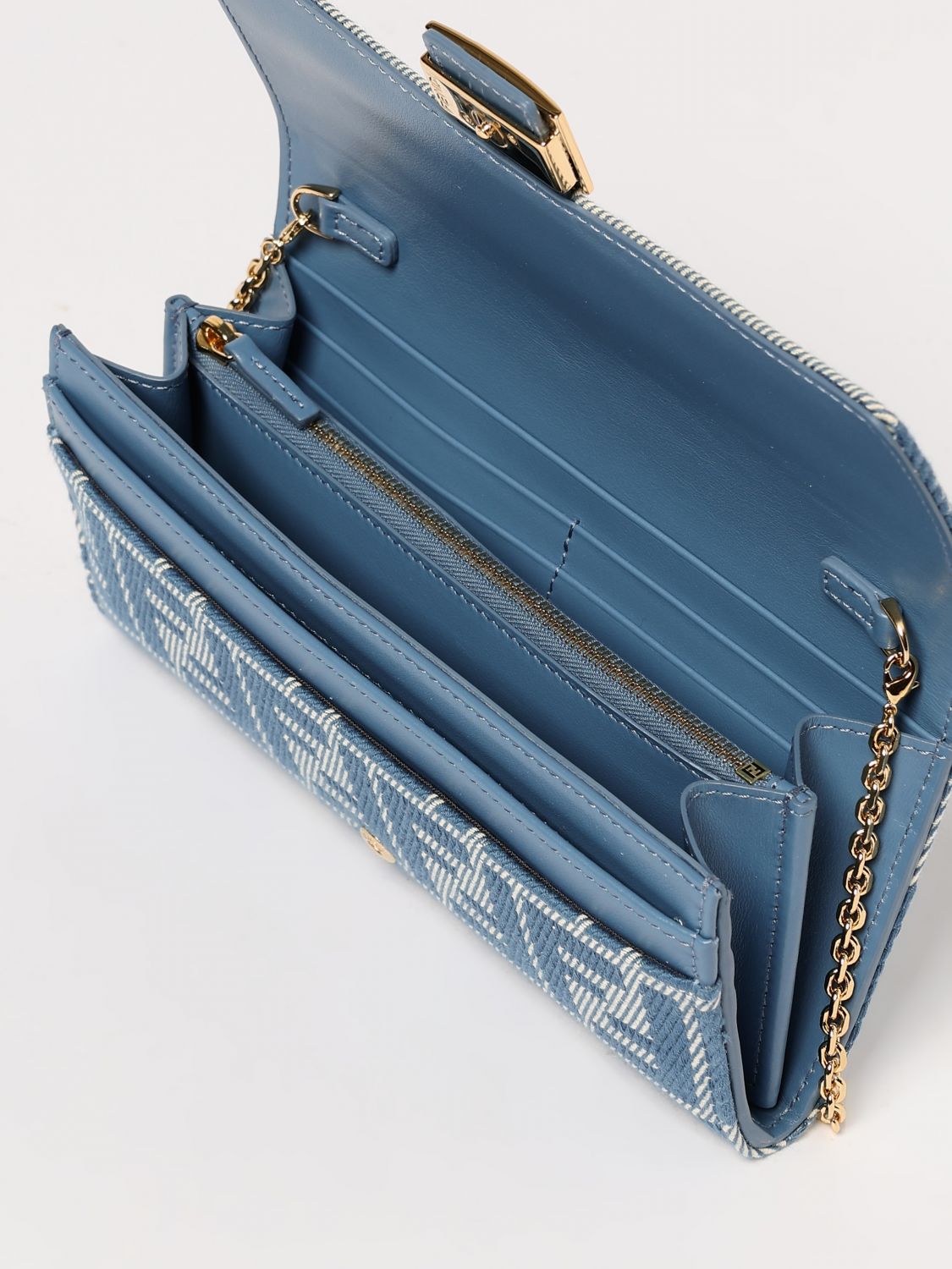 Fendi Wallet Woman Gnawed Blue