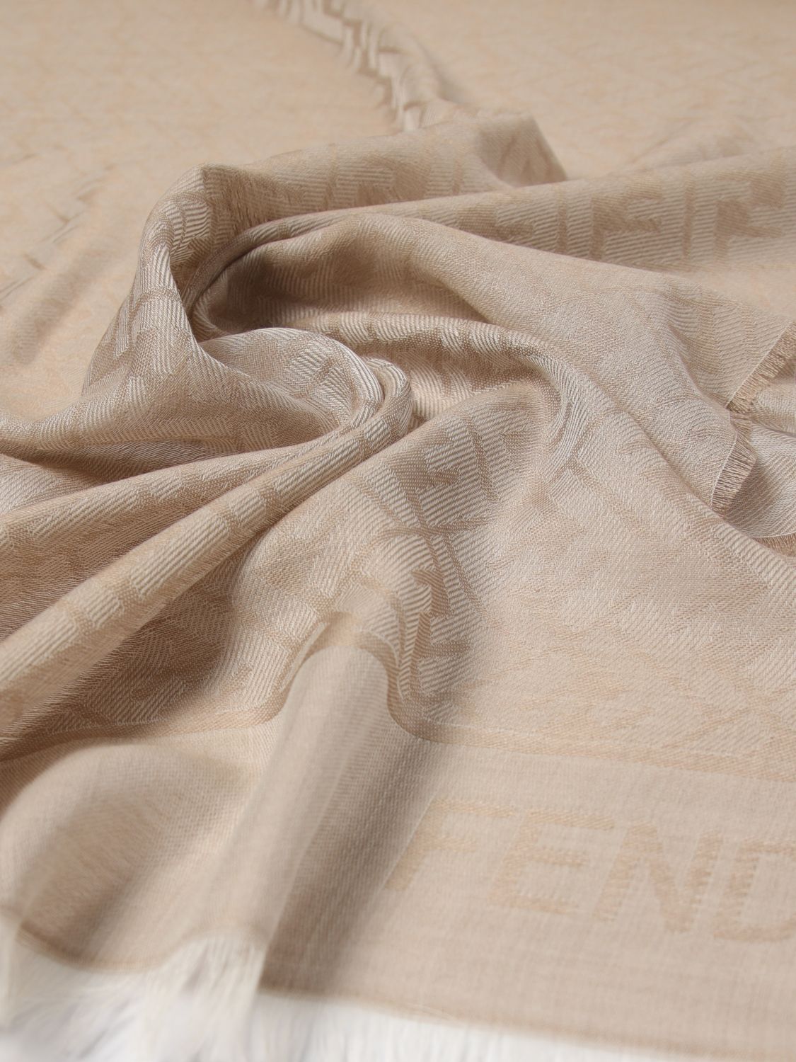 Fendi Shawl Woman Dove Grey