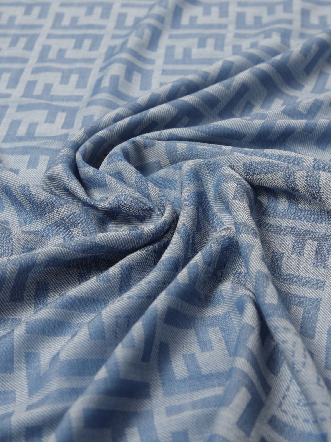 Fendi Shawl Woman Gnawed Blue