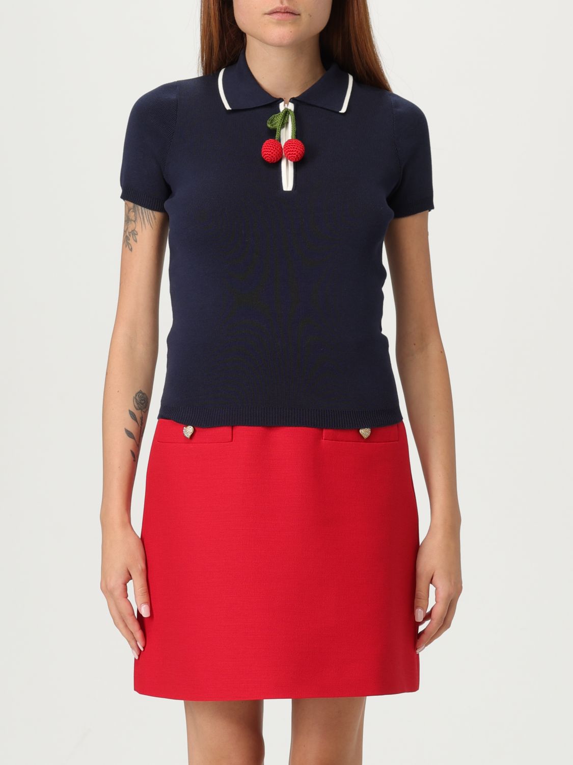 Valentino Polo Shirt Woman Navy