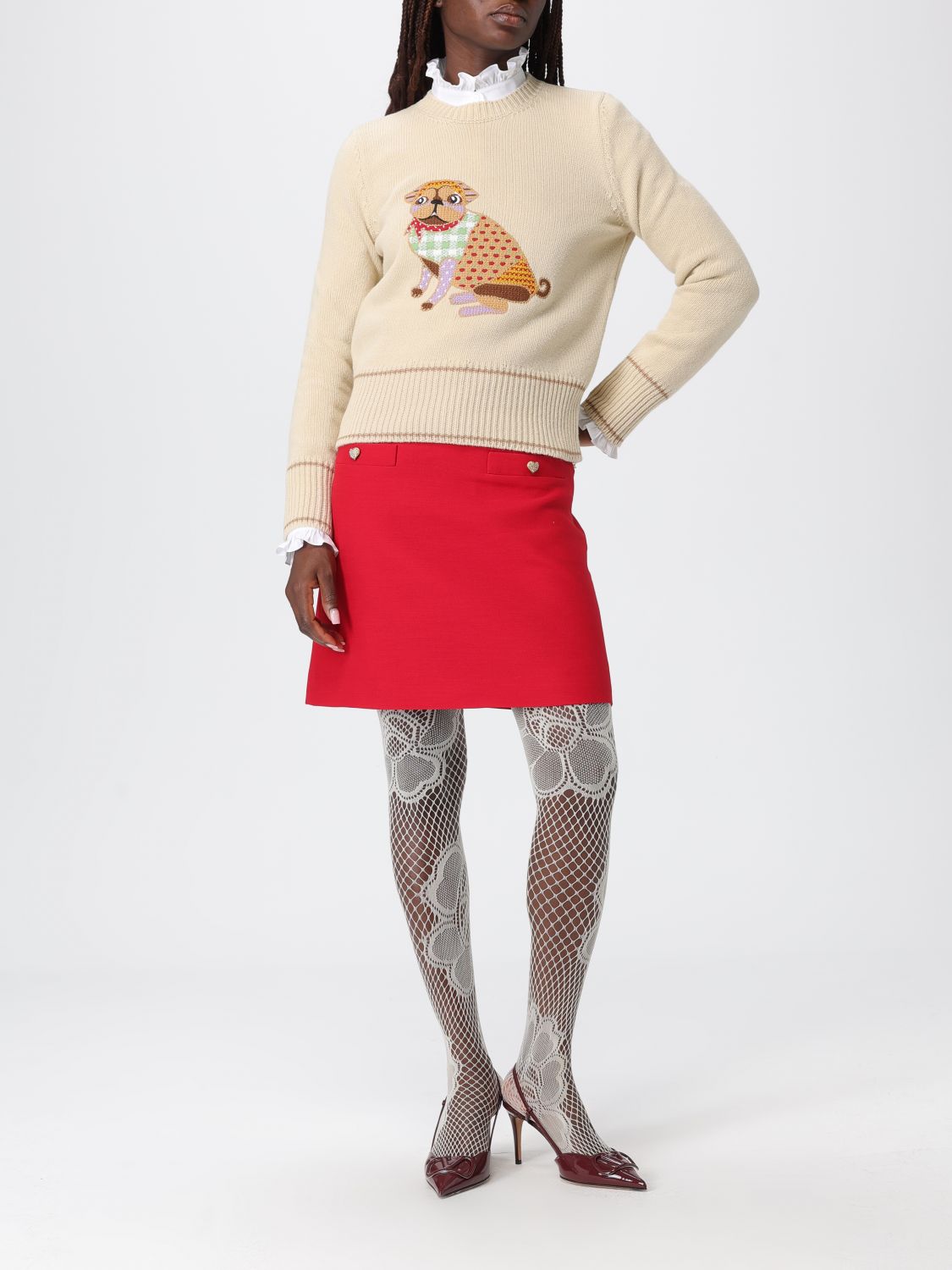 Valentino Sweater Woman Yellow Cream
