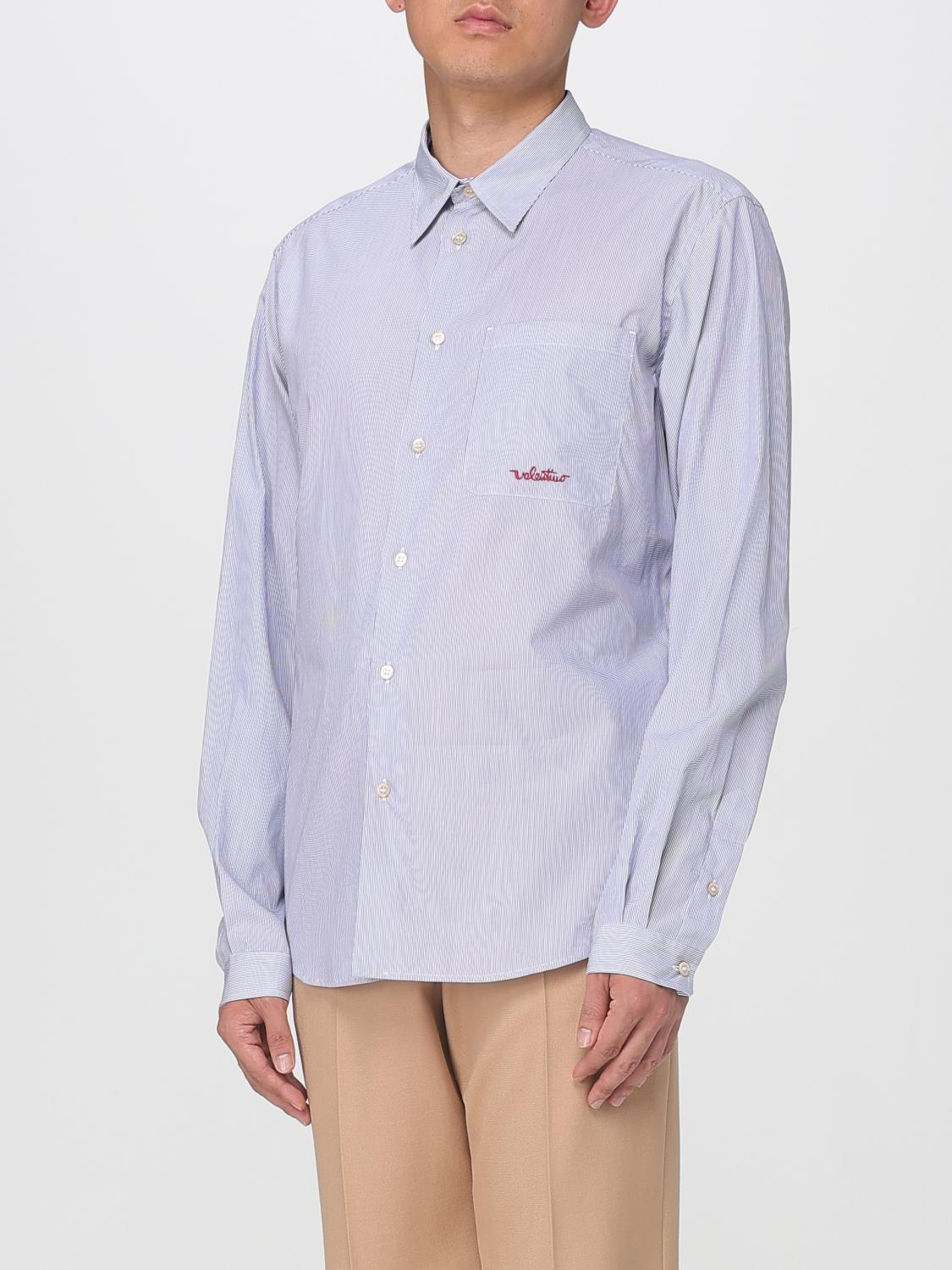 Valentino Shirt Men Gnawed Blue