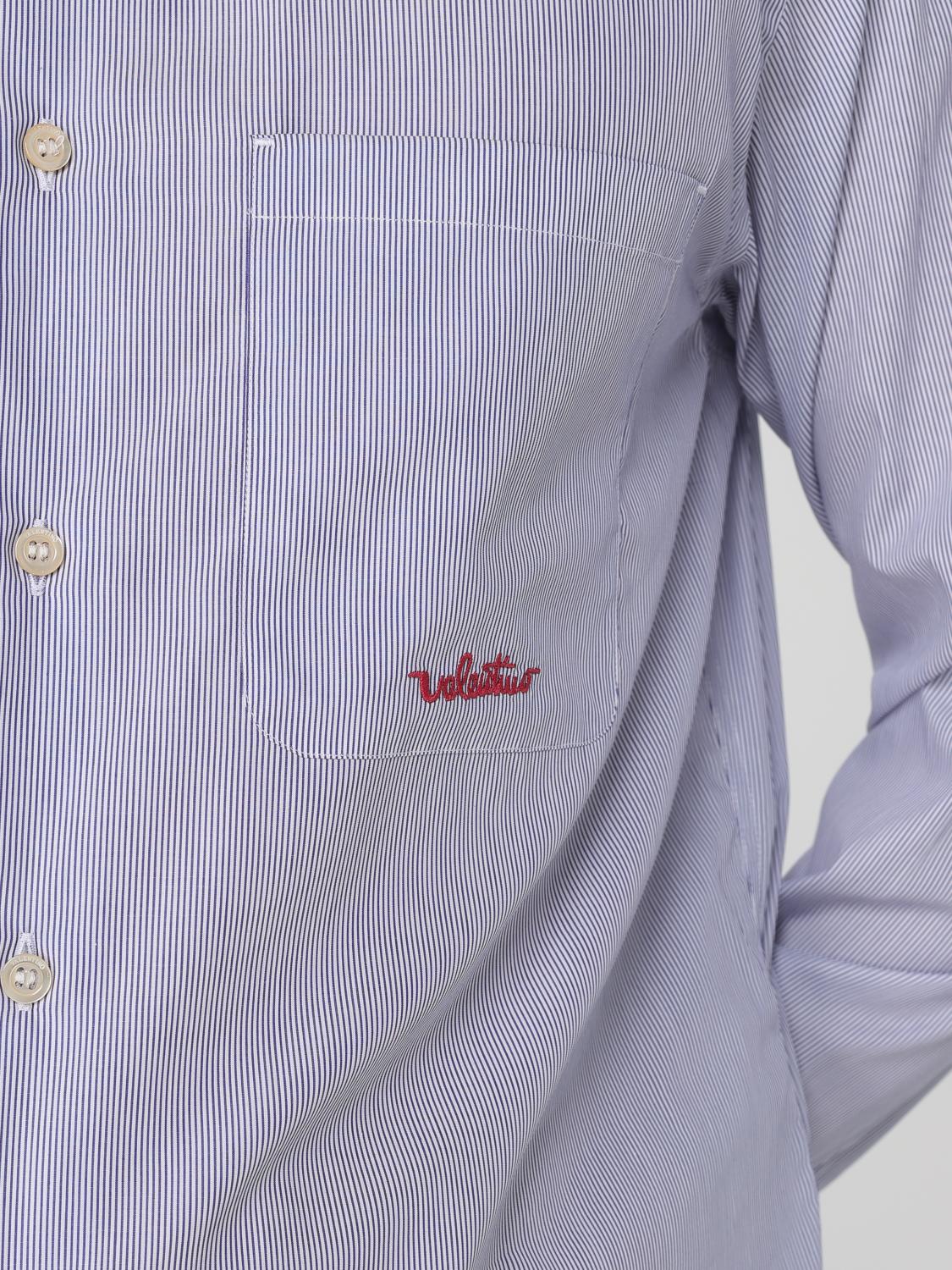 Valentino Shirt Men Gnawed Blue