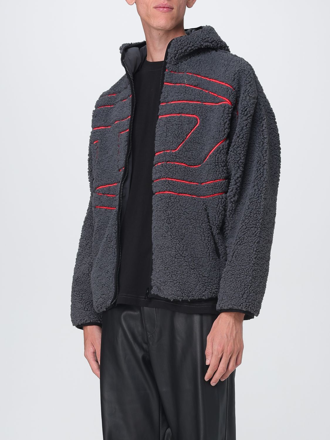 Diesel Jacket Men Charcoal
