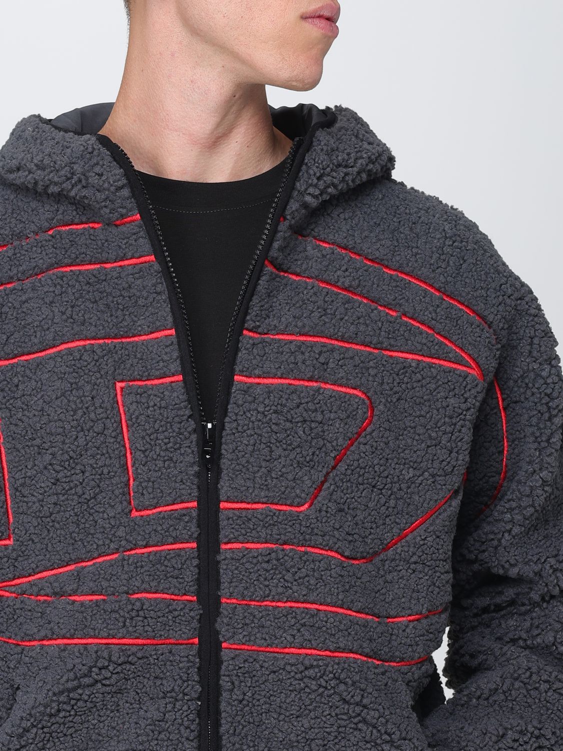 Diesel Jacket Men Charcoal