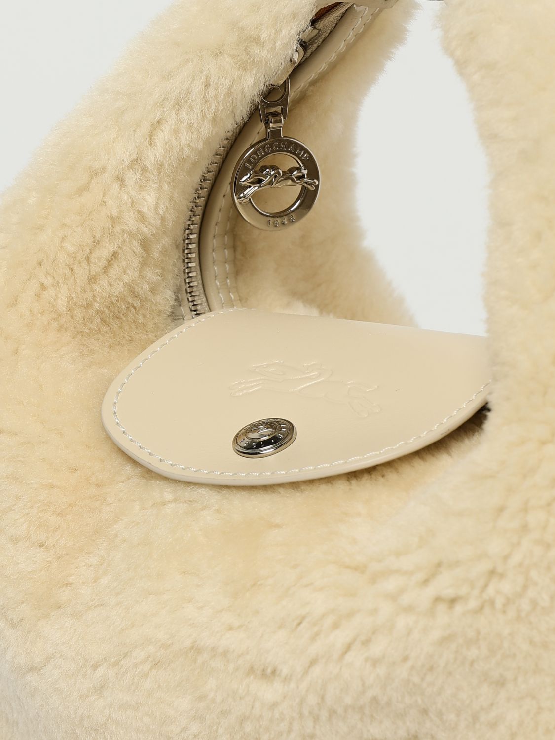 Longchamp Shoulder Bag Woman Natural