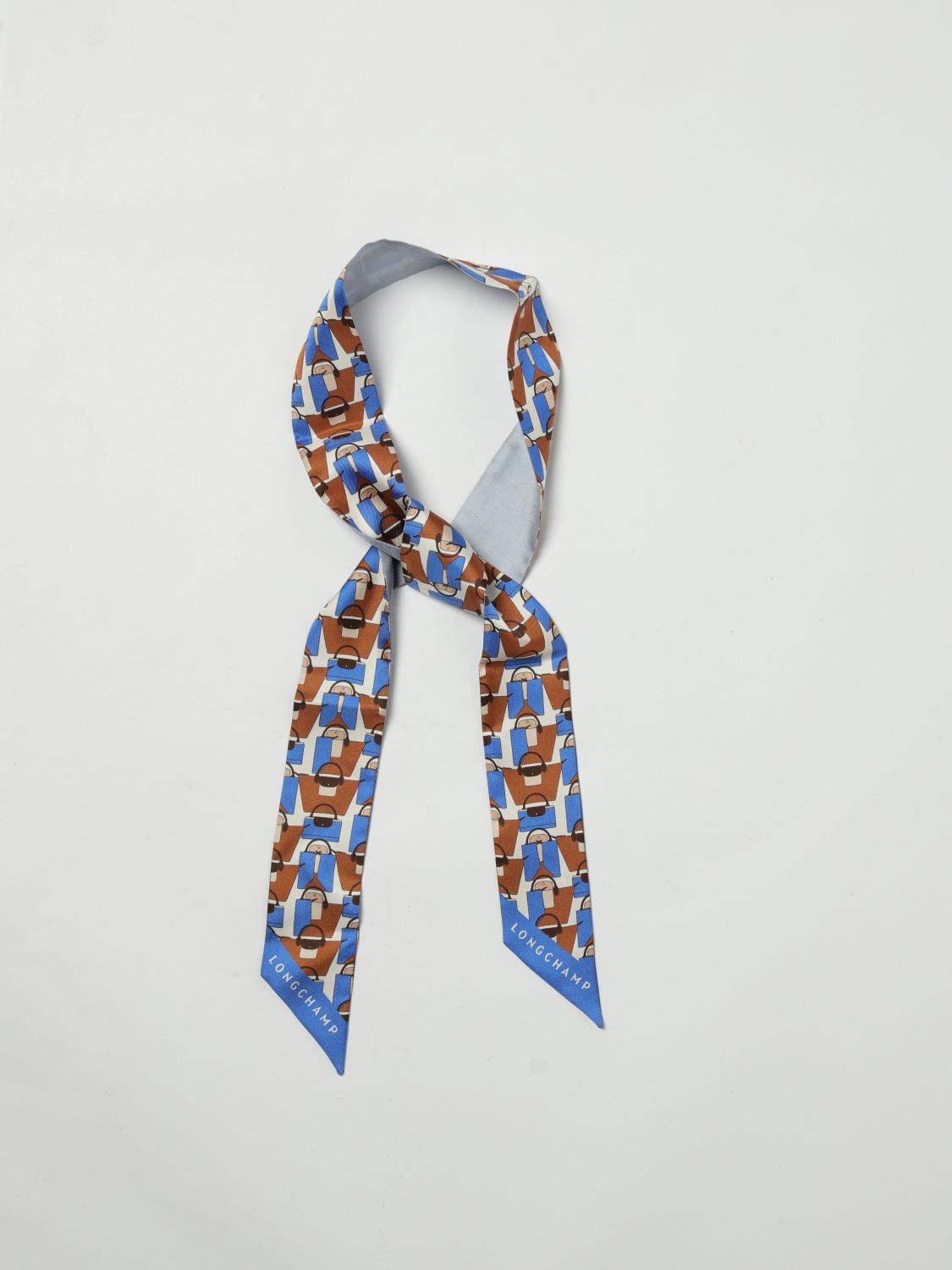 Longchamp Neck Scarf Woman Blue