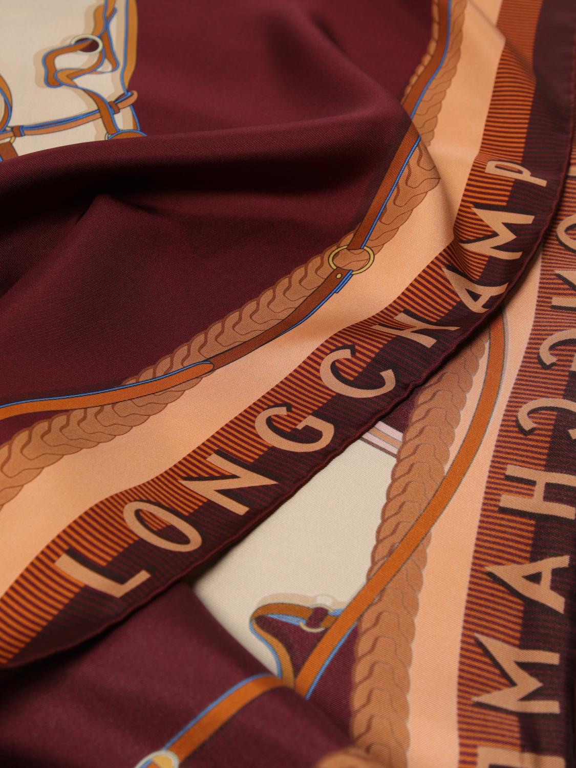 Longchamp Neck Scarf Woman Burgundy