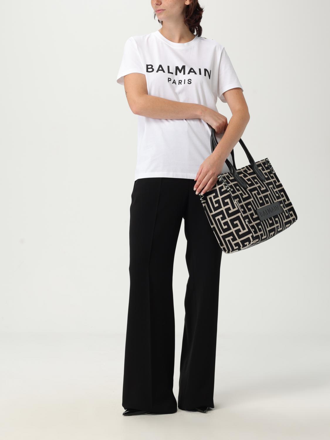 Balmain Tote Bags Woman Black