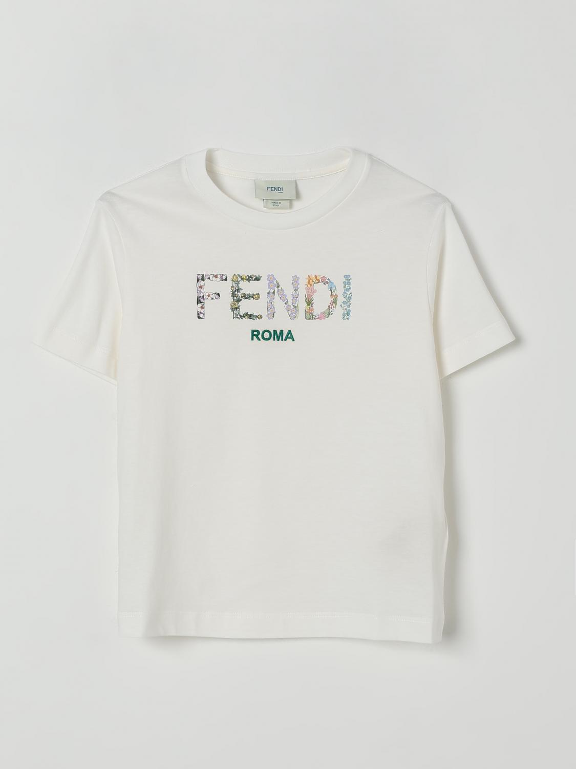 Fendi T Shirt Kids White