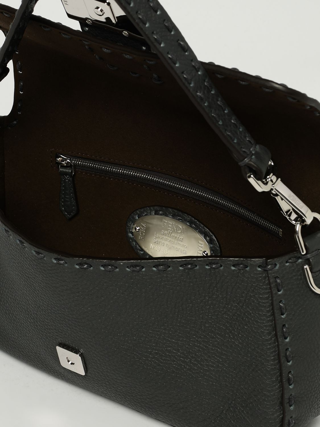 Fendi Shoulder Bag Men Charcoal