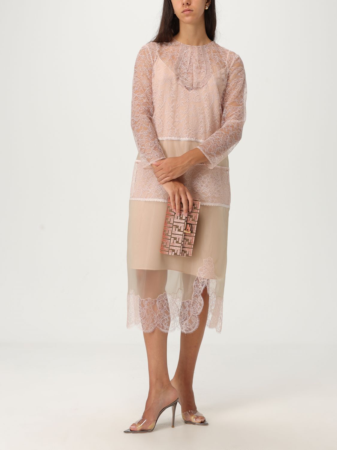 Fendi Dress Woman Blush Pink