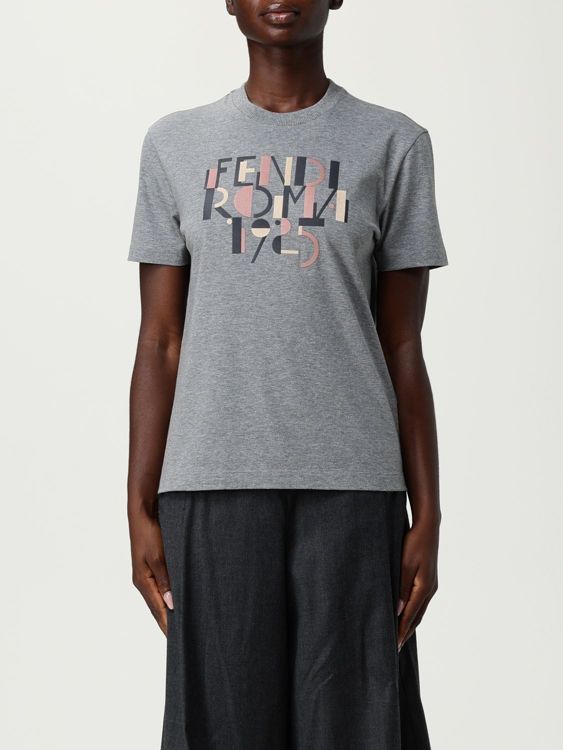 Fendi T Shirt Woman Grey