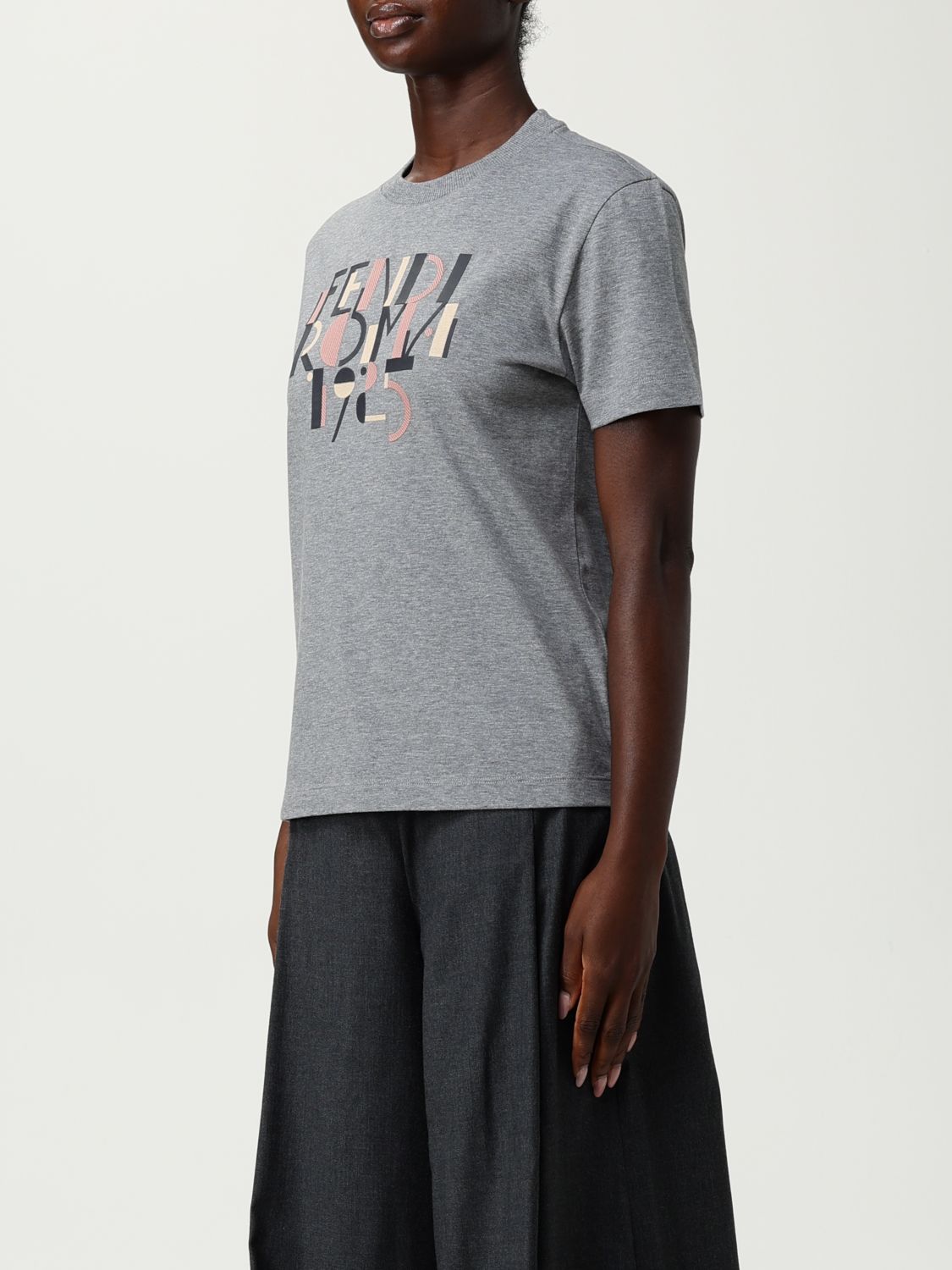 Fendi T Shirt Woman Grey