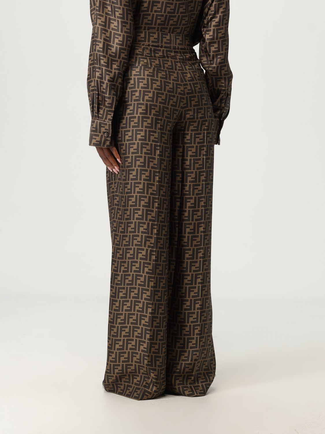 Fendi Pants Woman Tobacco