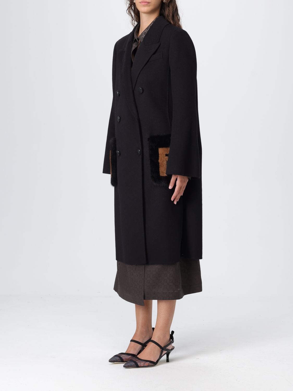 Fendi Coat Woman Black