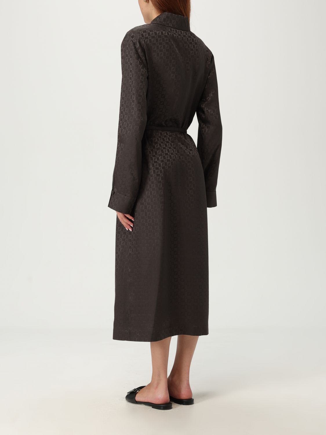 Fendi Dress Woman Brown