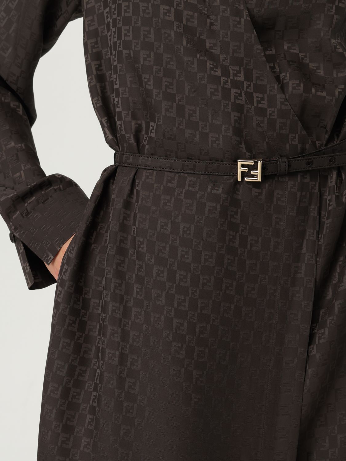 Fendi Dress Woman Brown