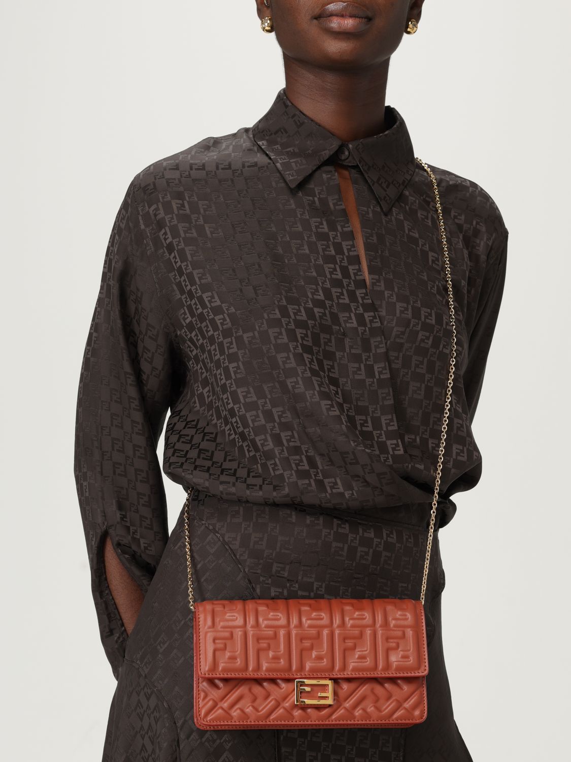 Fendi Shoulder Bag Woman Leather
