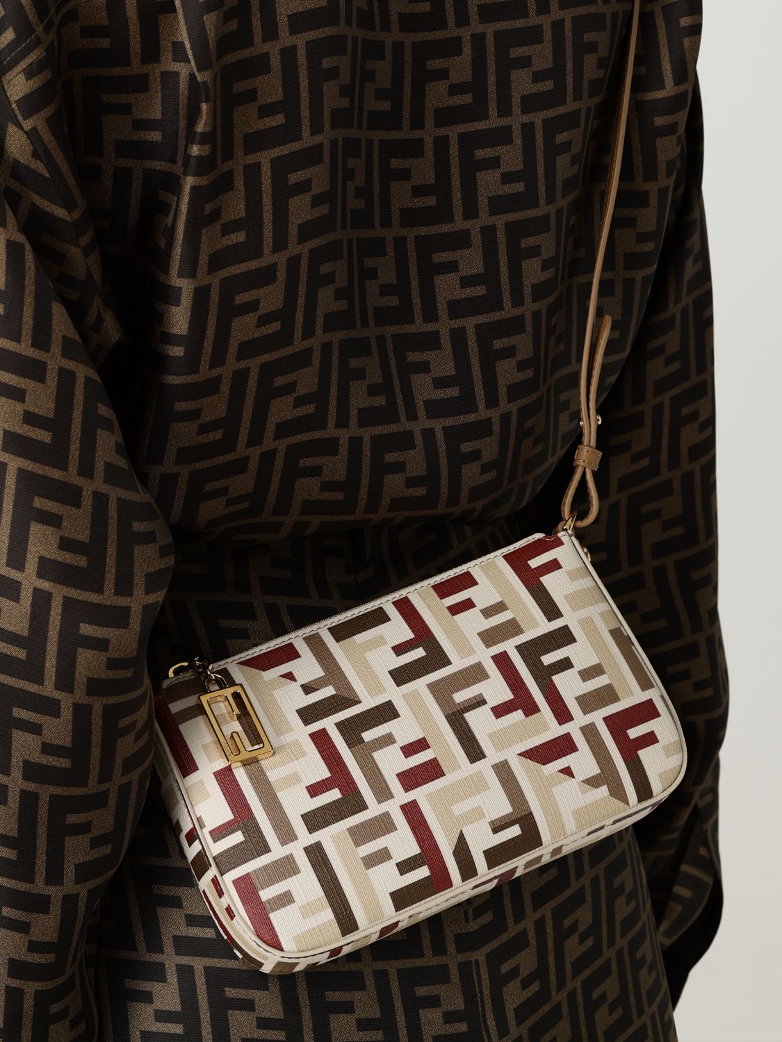 Fendi Shoulder Bag Woman Beige