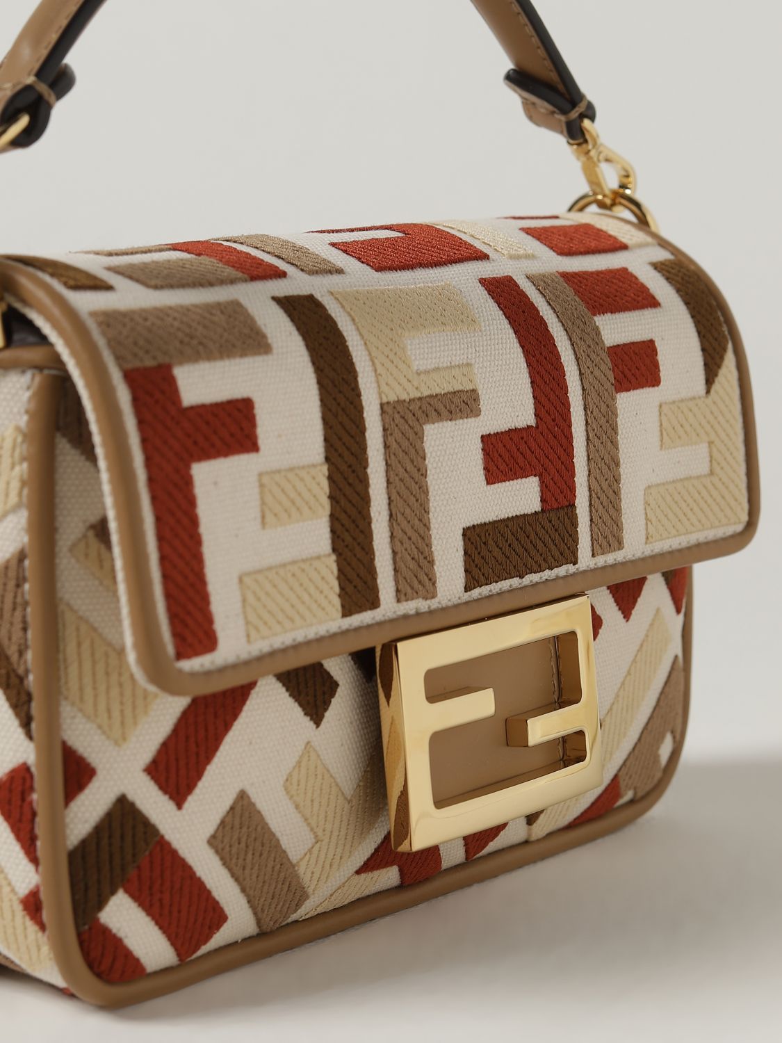 Fendi Shoulder Bag Woman Beige
