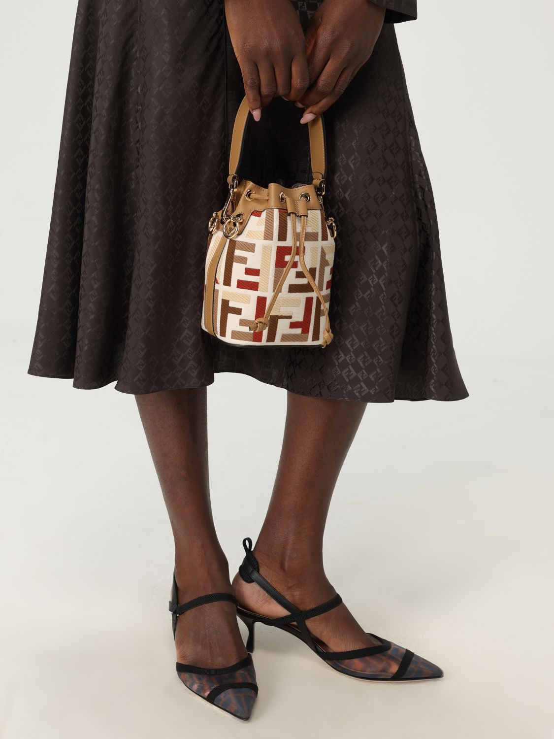 Fendi Shoulder Bag Woman Beige