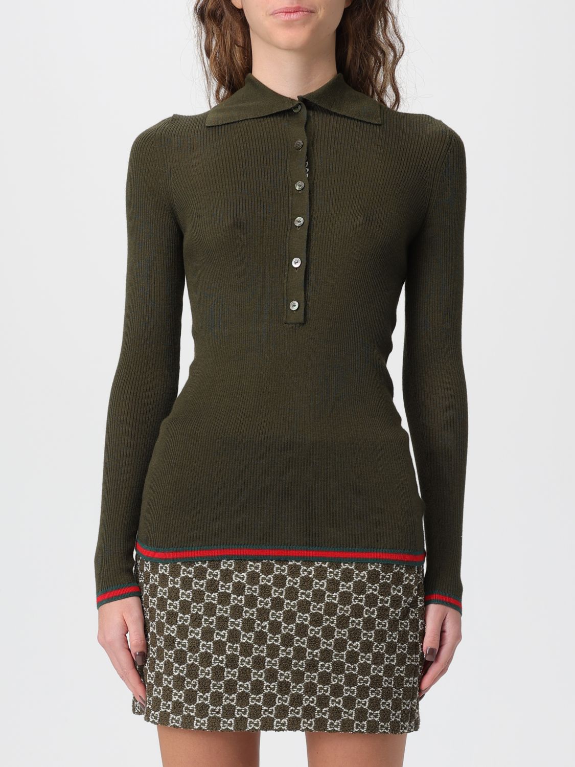 Gucci Sweater Woman Forest Green