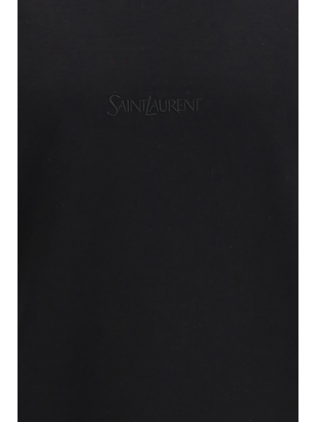 Saint Laurent Cotton jersey T-shirt with embroidered logo - Black