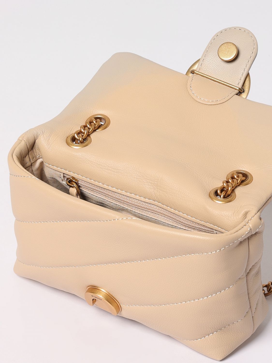 Pinko Shoulder Bag Woman Beige