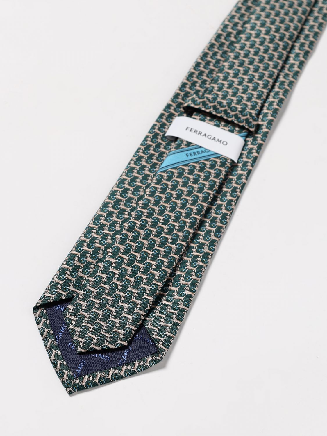 Ferragamo Tie Men Green
