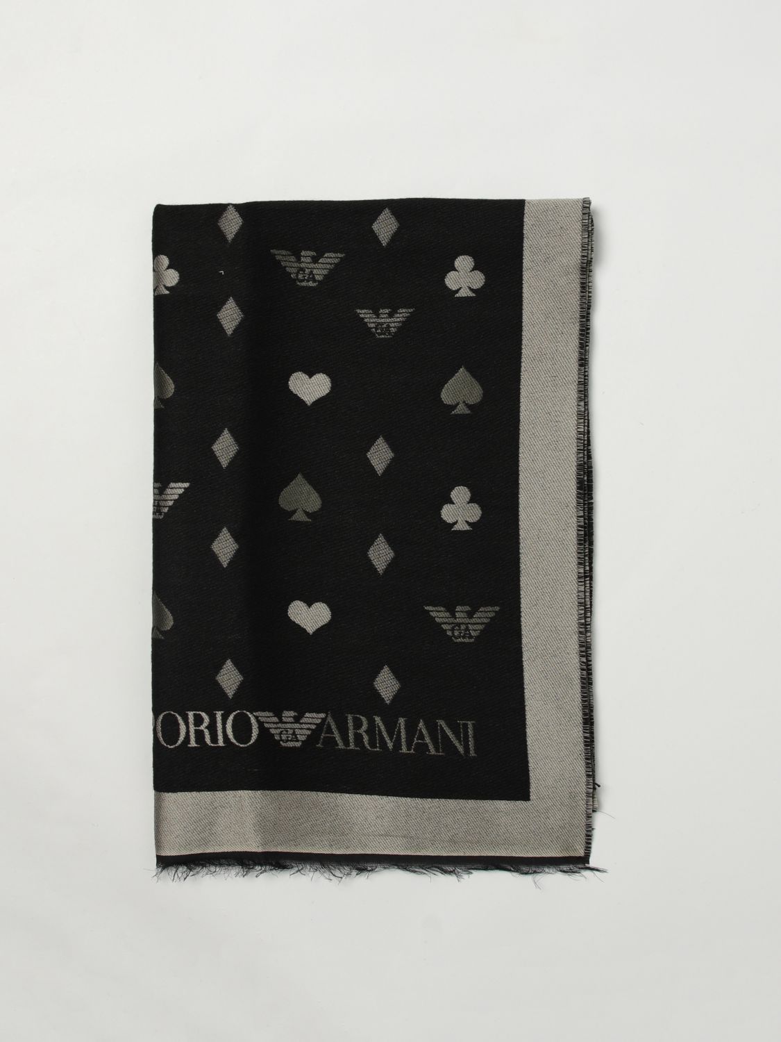 スカーフ EMPORIO ARMANI Woman Neck scarf Black EW003170AF20049 FC011 Emporio Armani Neck Scarf Woman Black – Modishus