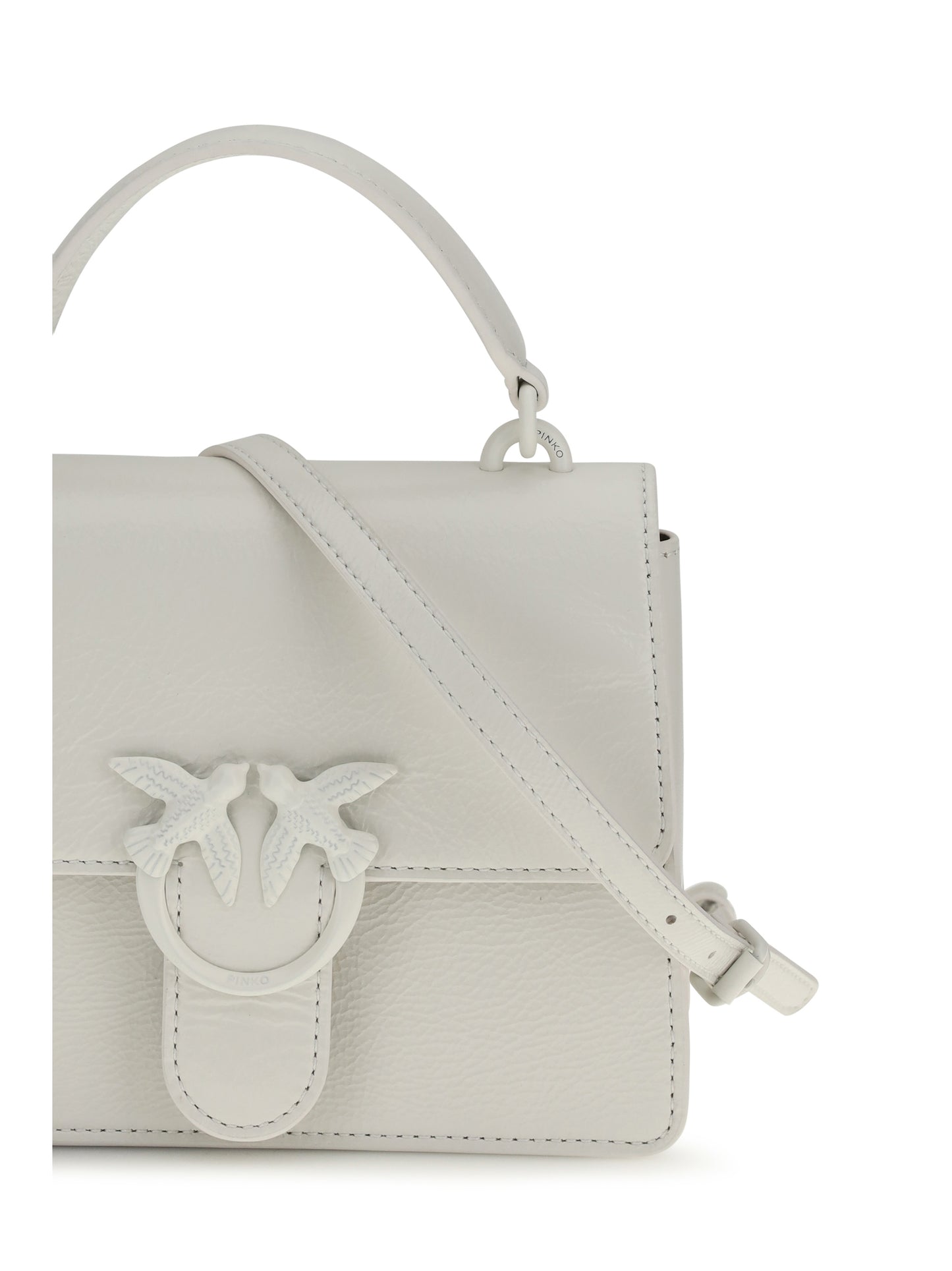 PINKO Shiny leather Love One Top mini Handbag